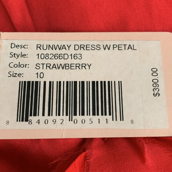 Rebecca Minkoff Strawberry Red Silk Blend Runway Petal Slip on Dress Siz… - Picture 12 of 12